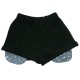 Stylish shorts w/ denim pockets - Black