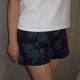 Denim Printed Shorts (Dark Blue) - S